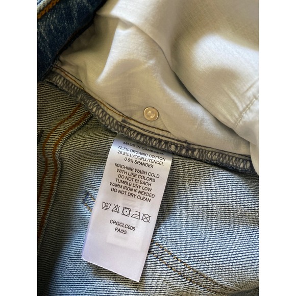 NEW Quince Bella Stretch Barrel Jeans Atlantic Blue High Rise Size 33 - Picture 11 of 14